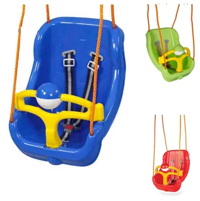 Produktbild von Pilsan Babyschaukel 2 in 1 Big Swing 06130, hohe Rückenlehne, abnehmbarem Bügel blau
