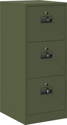 Immagine prodotto di vidaXL Armadio per archiviazione Verde oliva 44 x 50 x 106,5 cm Acciaio laminato a freddo
