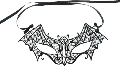 Obrázek produktu pro Černá maska netopýra z krajky, y masky, dámská maska z krajky, doplněk na halloweenské plesy, maska upířího netopýra, kostýmní doplňky pro dospělé