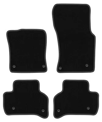 Imagen del producto de Alfombrillas de moqueta para Jaguar XE 2015- (sedán) – juego de 4 piezas, negras, a medida – Wielganizator BASIC