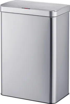 Produktbild von Relaxdays Mülleimer mit Sensor, 60 Liter, elektrischer Deckel, Müllbeutelhalter, Edelstahl, Abfalleimer Küche, silber