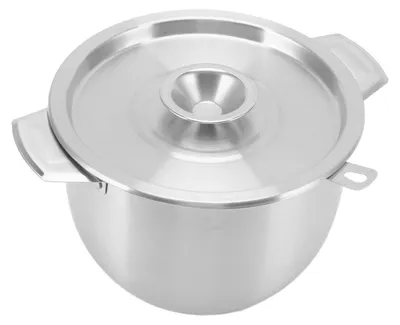 Ölfilterbehälter 2,8 l, Edelstahl, mit Deckel und Sieb, silber