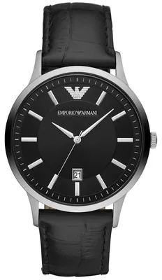 Produktbild von Emporio Armani AR11186 Uhr Herrenuhr Lederarmband Datum schwarz
