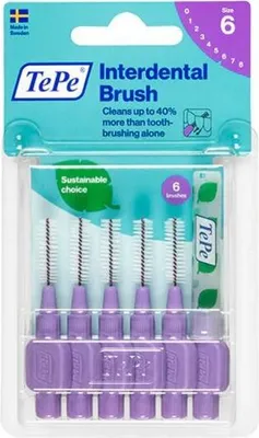 Image de Brosse interdentaire Lila 1,1 mm, blister de 6 pièces
