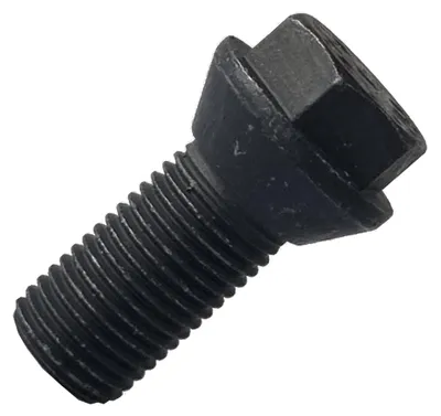 Zdjęcie produktu dla 1 sztuka śruby mocującej M12x1.5, długość 21 mm, stożkowy gwint 60°, czarna, do