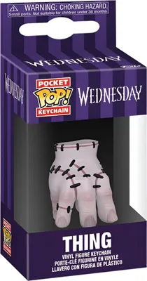 Zdjęcie produktu dla FUNKO POP! KEYCHAIN Thing, Brelok na klucze, Wielobarwny, Winyl, The Addams Family, 102 mm, Pudełko