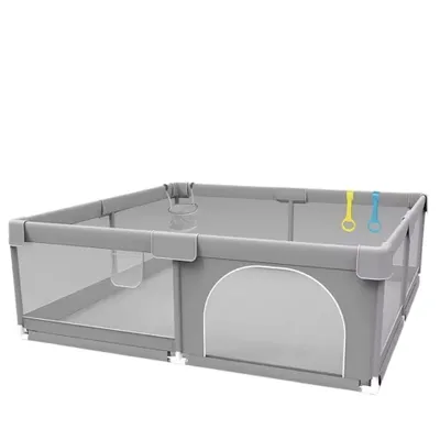 Immagine prodotto di Box per bambini, sistema di separazione sicuro, grigio chiaro 160x200 cm