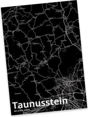 Produktbild von Mr. & Mrs. Panda Postkarte Taunusstein - Geschenk, Fotokarte, Postkarten, Ansichtskarte, Stadt Dorf Karte Landkarte Map Stadtplan, Grußkarte, Ansichtskarten