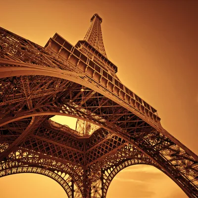 Produktbild von Paris Kunstdruck Bild - Eiffelturm In Der Morgenröte (100 x 100 cm)