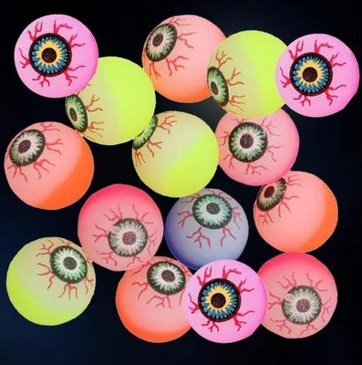 Produktbild von 32mm Gruselige Augenbälle Gummiball Halloween Kindergeburtstag