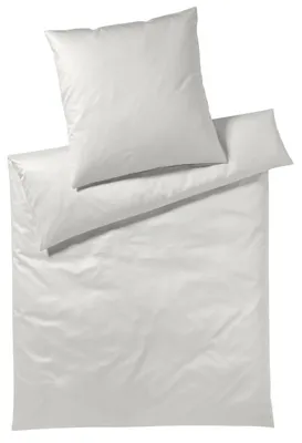 Produktbild von elegante Bettwäsche 6800 Solid  Farbe weiss Größe 80x80 + 200x200cm  Reine Baumwolle