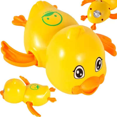 Produktbild von MalPlay Schwimmender Tauchpartner Badespielzeug Ente| Wasserspielzeug Tiermotiv | Spielzeug für Badewanne | für Kinder ab 18 Monaten