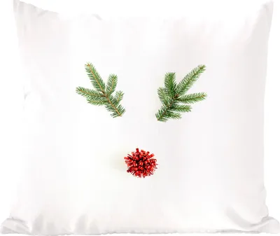 Produktbild von MuchoWow® Zierkissen Sofakissen Wohnzimmer Dekokissen 45x45 cm Weihnachten - Winter - Rentier - Schlafpolster - Polster für das Sofa