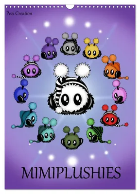 Produktbild von Mimiplushies (Wandkalender 2027 DIN A3 hoch), CALVENDO Monatskalender