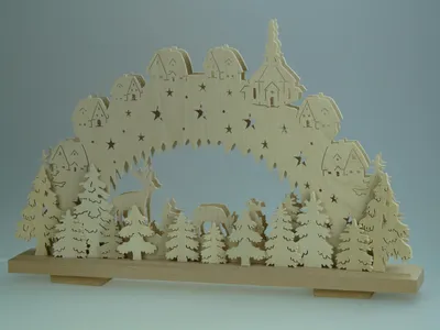Produktbild von Original Erzgebirgischer Marken Schwibbogen Lichterbogen 50 x 31 cm S50-B_4