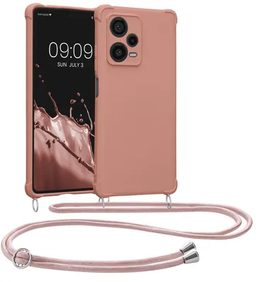 Produktbild von kwmobile Necklace Case kompatibel mit Xiaomi Redmi Note 12 Pro+ 5G / Note 12 Pro Plus 5G Hülle - Cover mit Kordel zum Umhängen - Silikon Schutzhülle