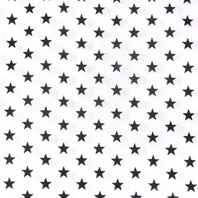 Produktbild von Baumwollstoff Meterware Sterne 1x1cm weiß schwarz