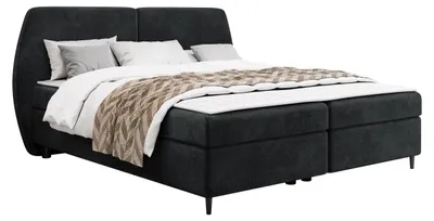 Produktbild von MIRJAN24 Boxspringbett mit zwei Bettkästen Madryt, Schlafzimmer Ehebett, Doppelbett mit Topper (Farbe: Wave 17, Größe: 160x200 cm)
