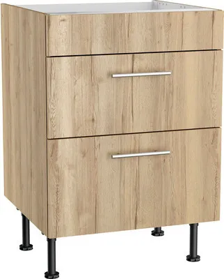 Produktbild von Optifit Kochfeldumbauschrank Erik290 BxTxH 60 x 58,4 x 87 cm wildeiche strukturiert matt zerlegt KFER UC636-8E+
