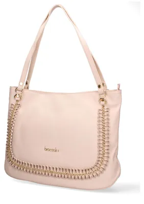 Produktbild von Braccialini Schultertasche Damen Echtleder Braun mit Reißverschluss Brown UNICA 42.5x32x14 cm B16923-MARRONE