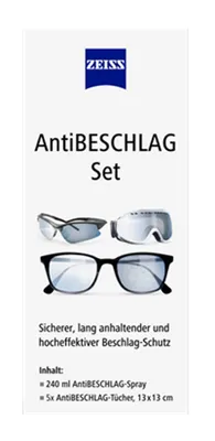 Produktbild von ZEISS AntiBeschlag-Spray mit 240ml Inhalt inklusive 5x AntiBeschlag Tücher