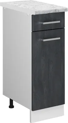 Produktbild von Küchenunterschrank Vicco R-Line Schwarz Beton 30 cm AP Marmor, Model 47571