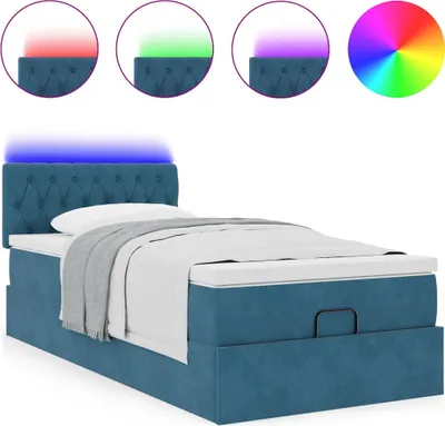 Immagine prodotto di Struttura Letto Pouf con Materasso 90x200 cm in Velluto