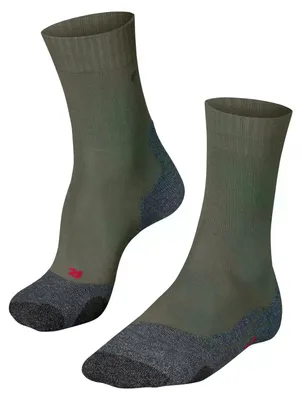 Produktbild von FALKE Damen Wandersocken TK2 Explore W So Wolle Funktionsmaterial antiblasen dick 1 Paar, Grün Olive 7830, 35-36