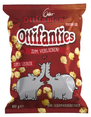 Obrázek produktu pro XOX Ottifanten Popcorn – sladká křupavá pochoutka, balení 100 g