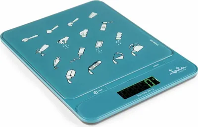 Zdjęcie produktu dla JATA HBAL1204, Elektroniczna waga kuchenna, 20 kg, 1 g, Niebieski, Szkło, Szkło