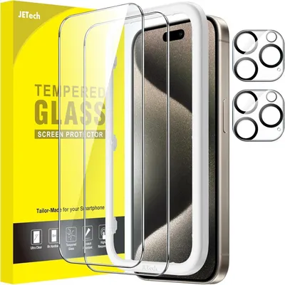Immagine prodotto di Pellicole protettive per iPhone 15 Pro Max da 6,7 pollici, con protezione per la fotocamera, confezione da 2 pezzi