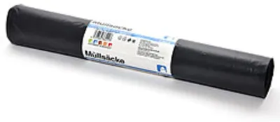 Obrázok produktu pre 5 vreciek na odpadky, 240 litrov, vrecia na kontajnery, extra silné, LDPE čierne, 100x125cm, 39µ