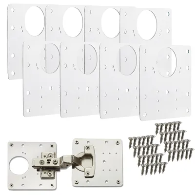 Produktbild von SOTECH Topfband Reparaturplatte – 90 x 90 mm, Edelstahl (8 Stück)