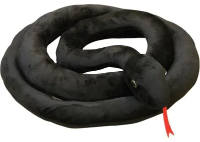 Produktbild von Leantoys Plüsch-Maskottchen schwarze Schlange 110 cm