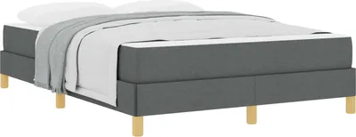 Produktbild von vidaXL Boxspringbett mit Matratze Dunkelgrau 160 x 200 cm Stoff