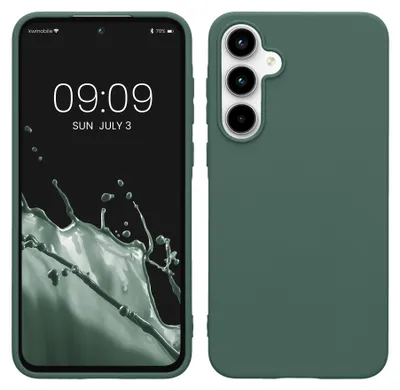 Produktbild von kwmobile Handyhülle für Samsung Galaxy A55 5G Hülle - TPU Case - Kabelloses Laden - Schutzhülle Cover in Tannengrün
