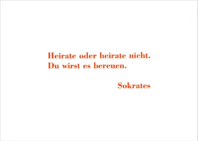 Produktbild von Postkarte "Heirate oder heirate nicht. Du wirst es ..."
