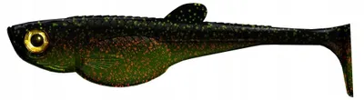 Produktbild von Libra Lures Embrion Shad 2" Motor Oil Green Gummiköder