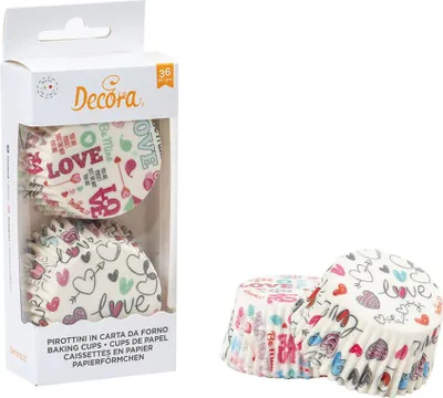 Obrázek produktu pro Košíčky na muffiny 36ks love - Decora