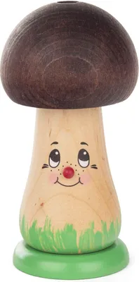 Produktbild von Räucherfigur Fröhlicher Räucherpilz mit braunem Hut BxHxT 6,5x12x6,5cm NEU