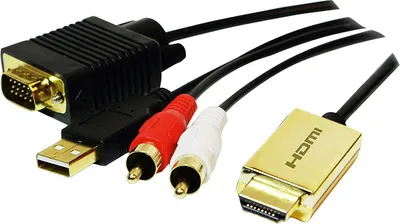 Produktbild von LogiLink HDMI-Kabel zu VGA& Audio 2 Meter bk