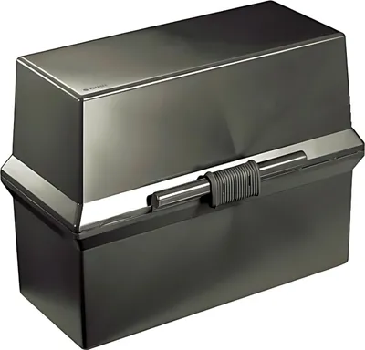 Zdjęcie produktu dla Pudełko na 250 kartek CARDO jasnoszare 127x97x108mm A7