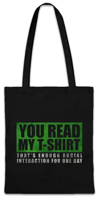 Produktbild von Urban Backwoods You Read My, Stofftasche, Farbe: Schwarz