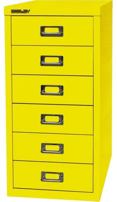 Produktbild von BISLEY MultiDrawer™ L296 Schubladenschrank gelb 6 Schubladen 27,8 x 38,0 x 59,0 cm