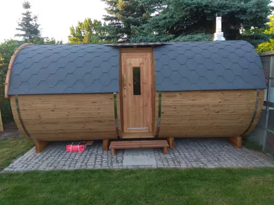 Obrázok produktu pre Sud sauny Sauny sud vonkajšia sauna sauna záhrada 227cm dom drevo suchá sauna 4-6