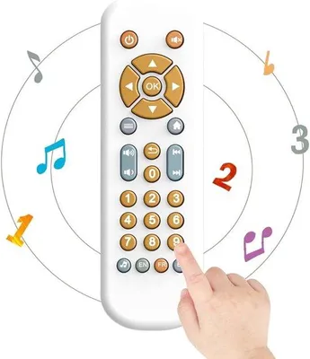 Image de Instrument de musique pour bébé avec télécommande, effets lumineux et sons, jouet musical éducatif pour les bébés à partir de 6 mois (blanc).