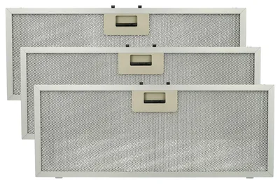 Produktbild von vhbw 3x Filter Metallfettfilter Ersatz für Bauknecht 481248058314 für Dunstabzugshaube - 45,9 x 17,7 x 0,85 cm, Metall