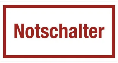 Produktbild von Dreifke® Schild Notschalter, Alu, 200x100 mm