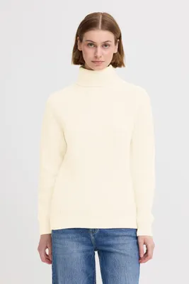 Produktbild von OXMO OXKIMSE Damen Rollkragenpullover Pullover Baumwollmischung regular fit