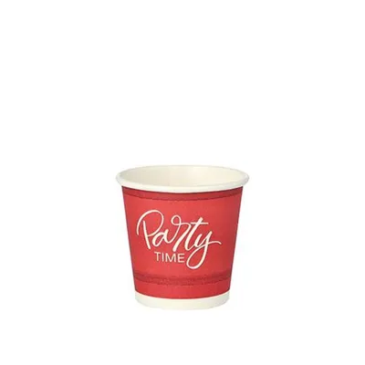 Produktbild von 1000 Papstar Trinkbecher, Pappe 5 cl Ø 5 cm, 5 cm rot Party Time 88364